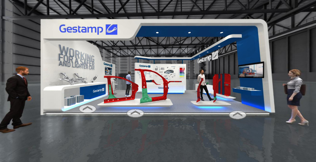 Gestamp's booth virtual at Automotive World Nagoya, in Japan.